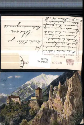 312539,Trentino Bolzano Meran Merano Schloss Tyrol m. Erdpyramiden Bergkulisse
