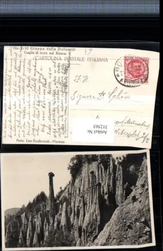 312563,Trentino Bolzano Guglia di terra sul Renon Erdpyramiden b. Meran