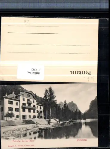 312583,Trentino Bolzano Toblacher See b. Toblach m. Hotel pub Stengel e Co 2866