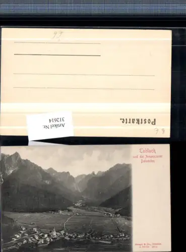 312614,Trentino Bolzano Toblach Totale m. Ampezzaner Dolomiten Bergkulisse pub Stengel e Co 2874