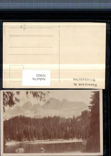 312622,Trentino Bolzano Karerpass b. Welschnofen m. Rosengarten Bergkulisse