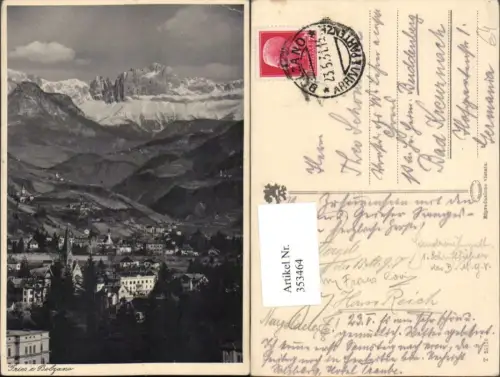 353464,Trentino Bolzano Bozen Gries Totale Bergkulisse