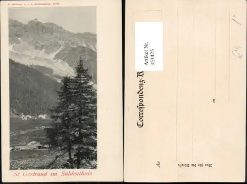 353475,Trentino Bolzano St. Gertraud im Suldenthale Totale Bergkulisse