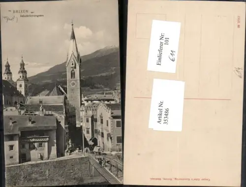 353486,Trentino Bolzano Brixen Adlerbrückengasse Teilansicht Kirche