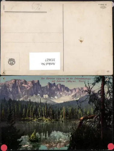 353627,Trentino Bolzano Karersee See b. Welschnofen m. Latemar Bergkulisse