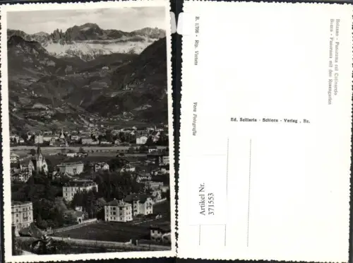 371553,Trentino Bolzano Bozen Panorama col Catinaccio Teilansicht m. Rosengarten Bergkulisse