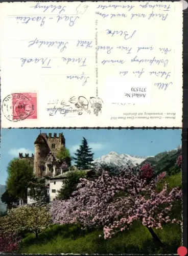 371570,Trentino Bolzano Merano Meran Castello Fontana e Cima Tessa Brunnenburg m. Zielspitze