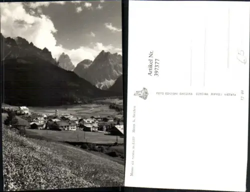 397377,Trentino Bolzano Moso di sesto Moos b. Sexten Totale Bergkulisse