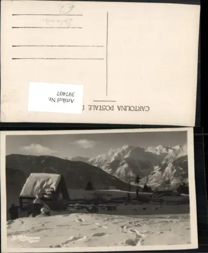397407,Trentino Bolzano Dolimiten b. Meran Bergkulisse Winterbild