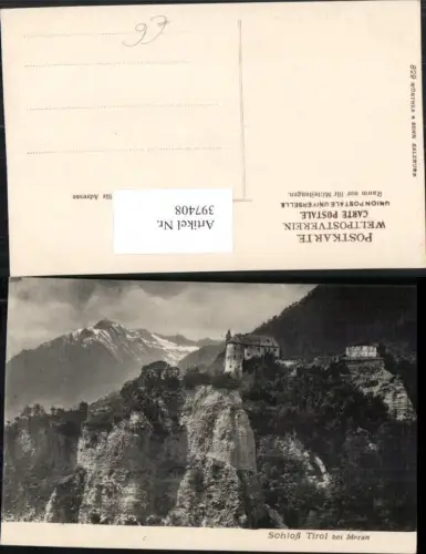397408,Trentino Bolzano Schloss Tirol b. Meran Merano Bergkulisse