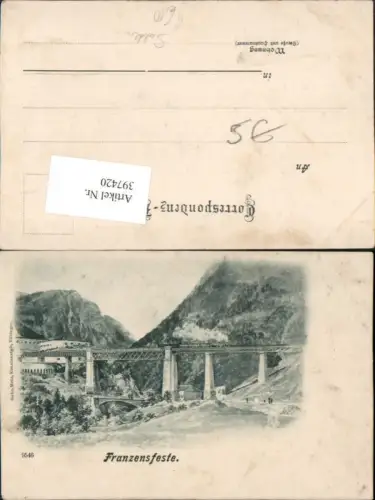 397420,Trentino Bolzano Franzensfeste b. Sulden Viadukt Brücke