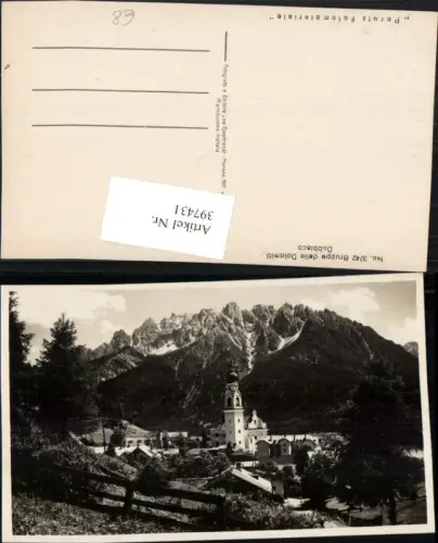 397431,Trentino Bolzano Dobbiaco Toblach Teilansicht m. Dolomiten Bergkulisse