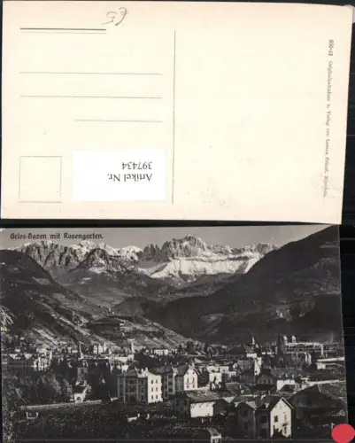 397434,Trentino Bolzano Gries Bozen Totale m. Rosengarten Bergkulisse