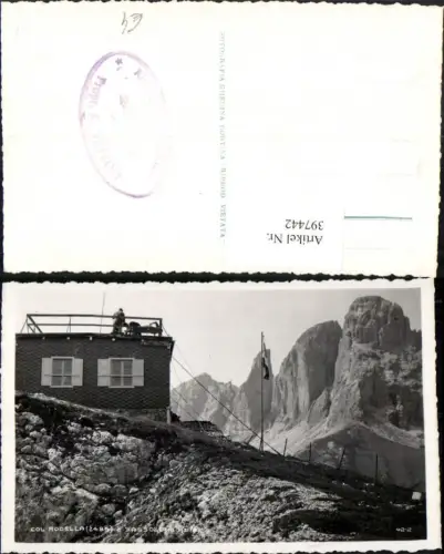 397442,Trentino Trento Col Rodella e Sassolungo b. Campitello di Fassa Bergkulisse