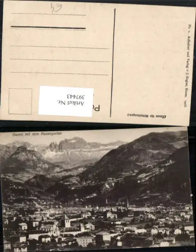 397443,Trentino Bolzano Bozen Totale m. Rosengarten Bergkulisse
