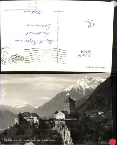 397454,Trentino Bolzano Schloss Tirol b. Meran Merano Bergkulisse