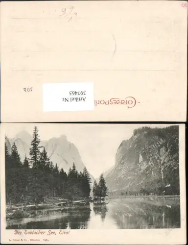397465,Trentino Bolzano Toblacher See b. Toblach Bergkulisse pub L. Fränzl München 742a