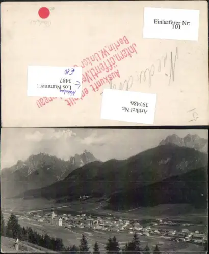 397486,Fotokarte Trentino Bolzano Niederdorf im Pustertal Totale Bergkulisse