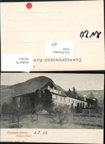397492,Trentino Bolzano Meran Merano Obermais Schloss Planta