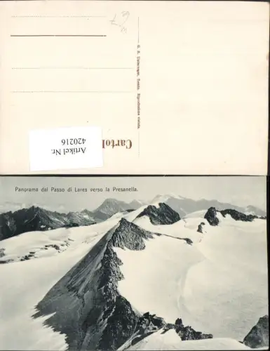 420216,Trentino Trento Panorama dal Passo di Lares verso la Presanella Bergkulisse
