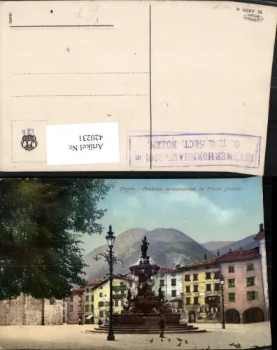 420231,Trentino Trento Trient Fontana monumentale in Piazza grande Brunnen pub F. Amonn 6658n