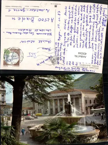 420244,Trentino Bolzano Bozen Piazzale Stazione Bahnhofsplatz Brunnen