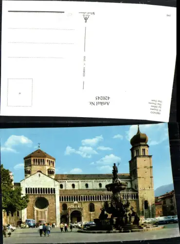 420245,Trentino Trento Trient Il Duomo Dom Kirche Brunnen