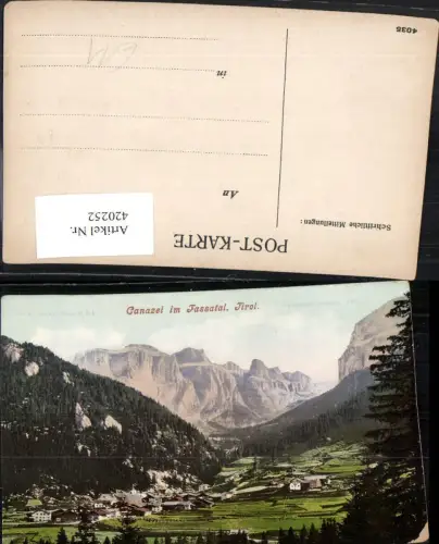 420252,Trentino Trento Canazei im Fassatal Totale Bergkulisse