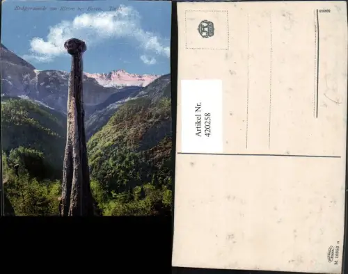 420258,Trentino Bolzano Erdpyramide am Ritten b. Bozen Bergkulisse
