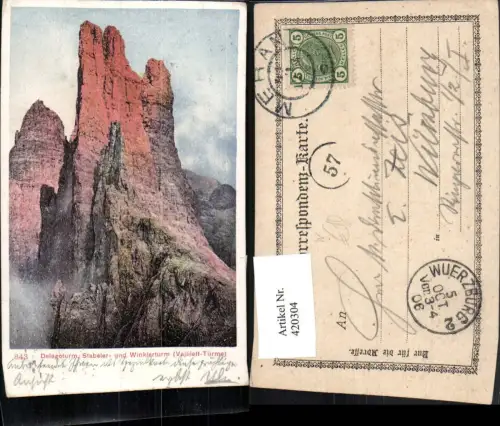 420304,Trentino Bolzano Delagoturm Stabeler u. Winklerturm Bergkulisse