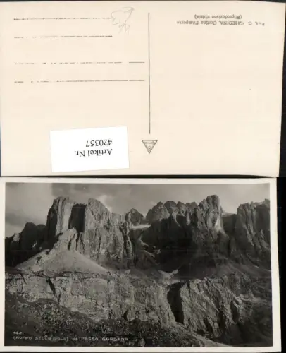 420357,Trentino Bolzano Gruppo Sella da Passo Gardena b. Gröden Bergkulisse