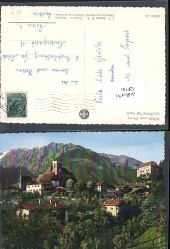 420381,Trentino Bolzano Scena presso Merano Schönna b. Meran Teilansicht Bergkulisse