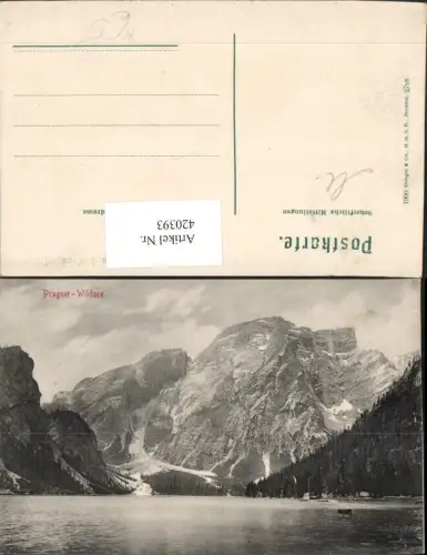 420393,Trentino Bolzano Pragser-Wildsee See b. Prags Bergkulisse