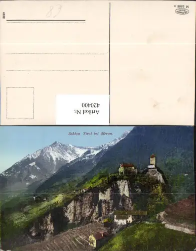420400,Trentino Bolzano Schloss Tirol b. Meran Merano Bergkulisse pub F. Amonn 5266