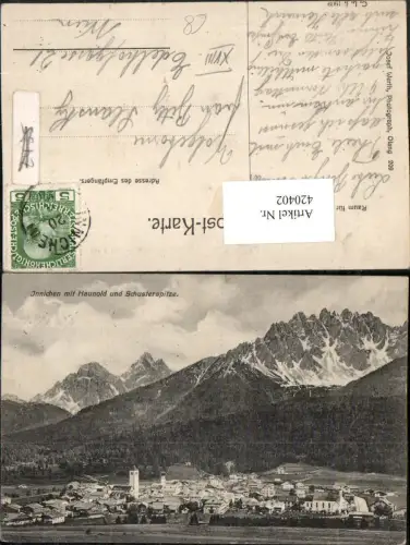 420402,Trentino Bolzano Innichen Totale m. Haunodl u. Schusterspitze Bergkulisse
