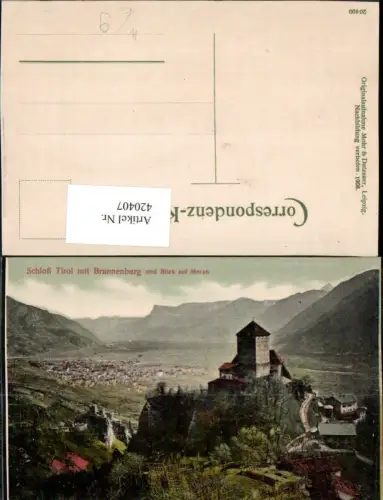 420407,Trentino Bolzano Schloss Tirol m. Brunnenburg b. Meran Merano Totale
