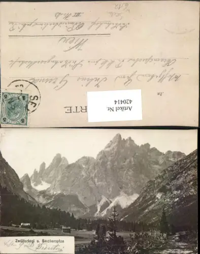 420414,Trentino Bolzano Zwölferkogel u. Bacherspitze b. Sexten Bergkulisse