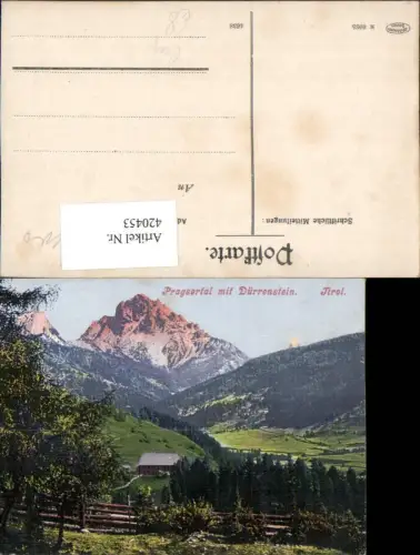 420453,Trentino Bolzano Pragsertal b. Prags m. Dürrenstein Bergkulisse