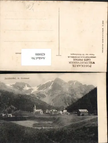 420486,Trentino Bolzano St. Gertraud im Suldental Totale Bergkulisse