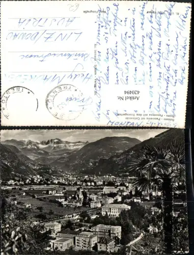 420494,Trentino Bolzano Bozen Panorama m. Rosengarten Totale Bergkulisse