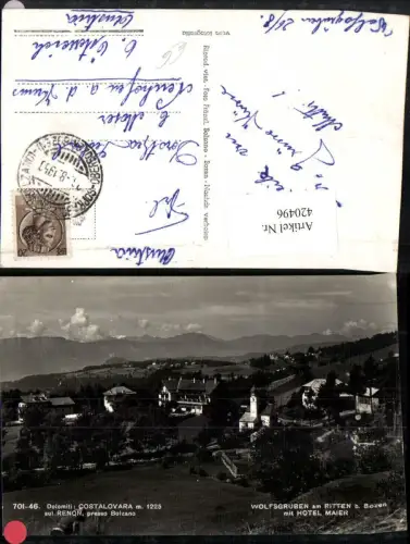 420496,Trentino Bolzano Costalovara Wolfsgruben am Ritten b. Bozen Totale Bergkulisse