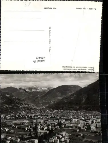 420499,Trentino Bolzano Bozen Panorama Totale m. Rosengarten Bergkulisse