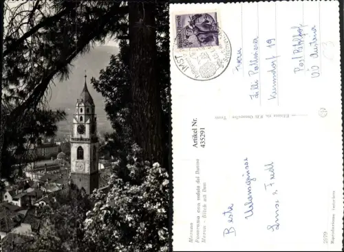 435291,Trentino Bolzano Merano Meran Blick m. Dom Kirche Turm