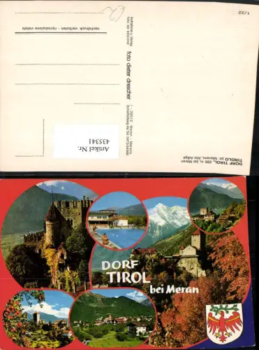 435341,Trentino Bolzano Dorf Tirol Tirolo b. Meran Schloss Freibad Mehrbildkarte