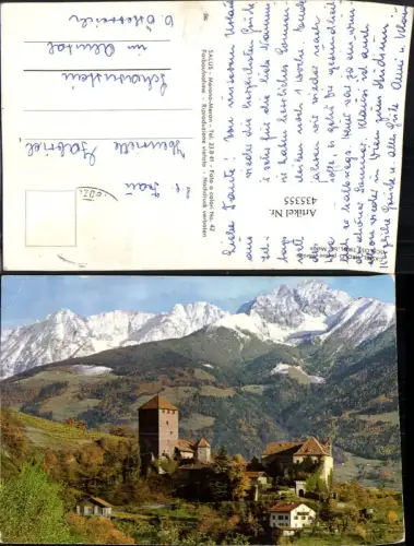 435355,Trentino Bolzano Castel Schloss Tirol b. Meran Bergkulisse