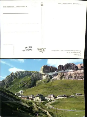 435397,Trentino Trento Passo Pordoi Funivia al Sasso Pordoi Bergkulisse