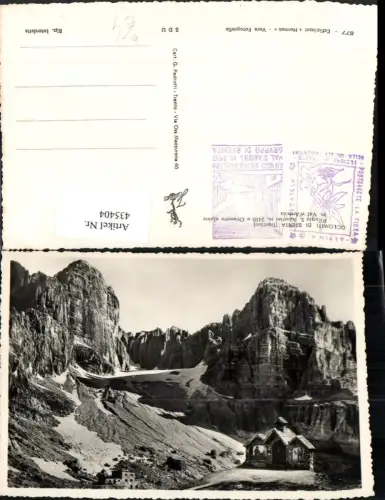 435404,Trentino Trento Dolomiti di Brenta Rifugio S. Agostini Kapelle Bergkulisse