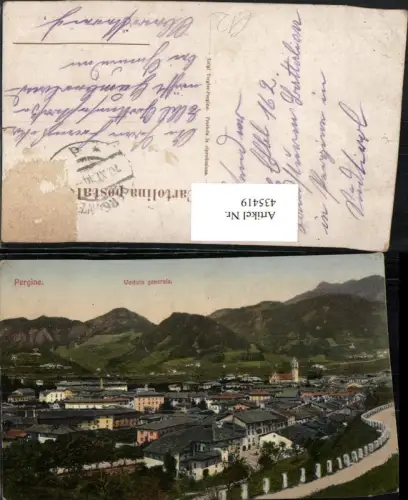 435419,Trentino Trento Pergine Veduta generale Totale Bergkulisse