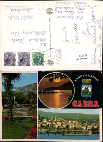 435718,Trentino Trento Lago di Garda Garda Totale Brunnen Mehrbildkarte