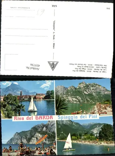 435736,Trentino Trento Riva del Garda Spiaggia di Pini Strand Strandleben Mehrbildkarte